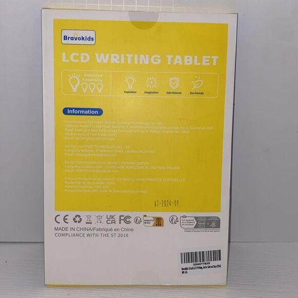 Bravokids 10 Inch LCD Writing Tablet Doodle Board Drawing Tablet In Pink - Picture 3 of 10